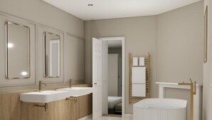 Superior Double Room with Bath | Bathroom - Parade Hotel Bath (Bath)