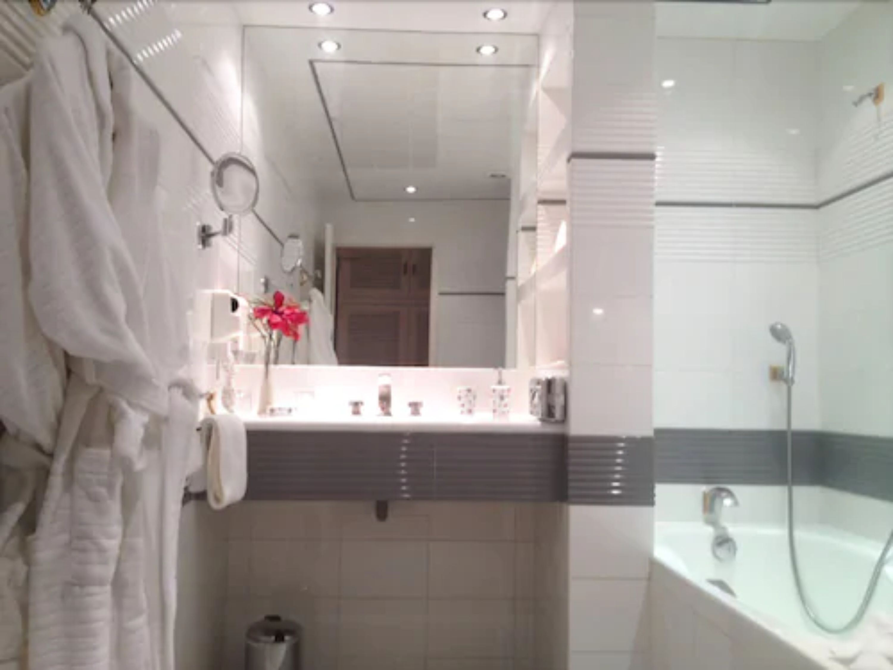 free toiletries, hair dryer, towels, soap