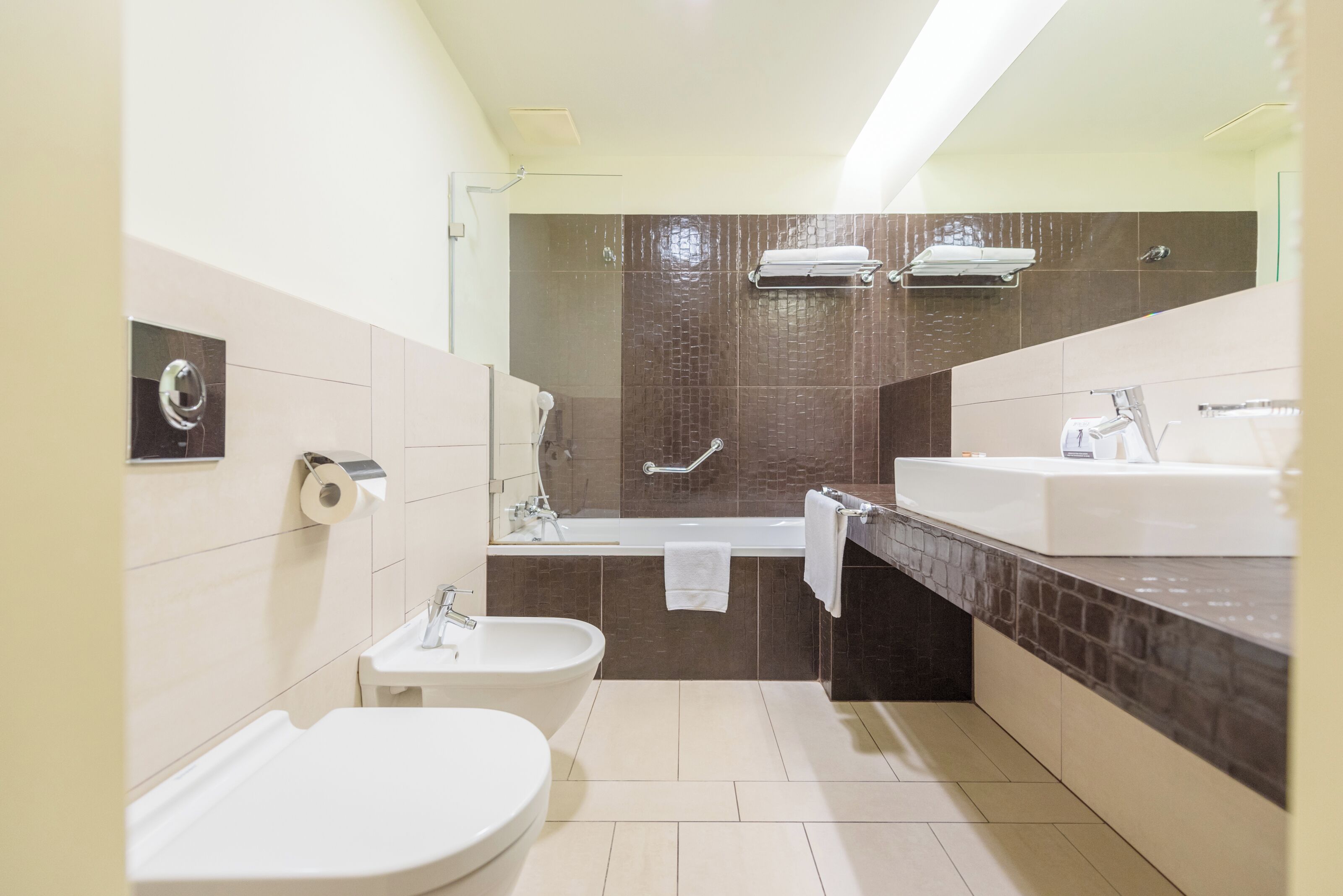 free toiletries, hair dryer, towels, soap