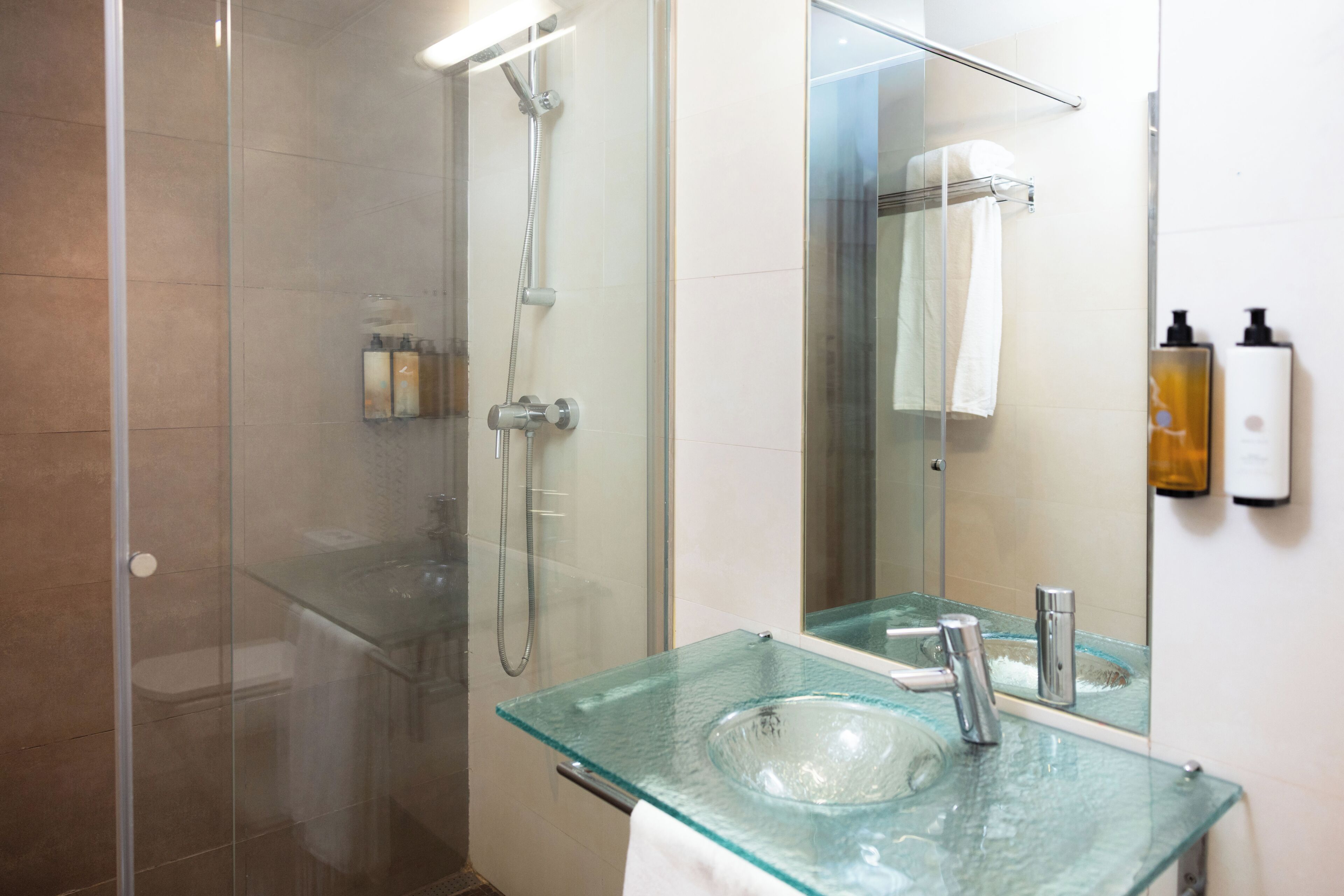 Free toiletries, hair dryer, bidet, towels