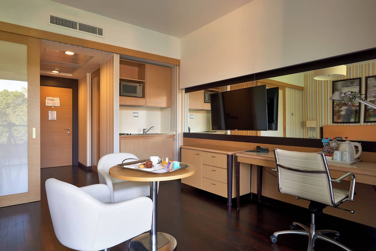 In-room safe, desk, blackout curtains, soundproofing