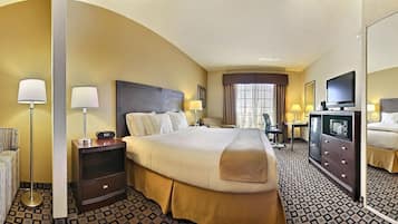 50-inch flat-screen TV with cable channels, TV