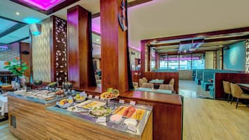 Daily buffet breakfast (AED 60 per person)