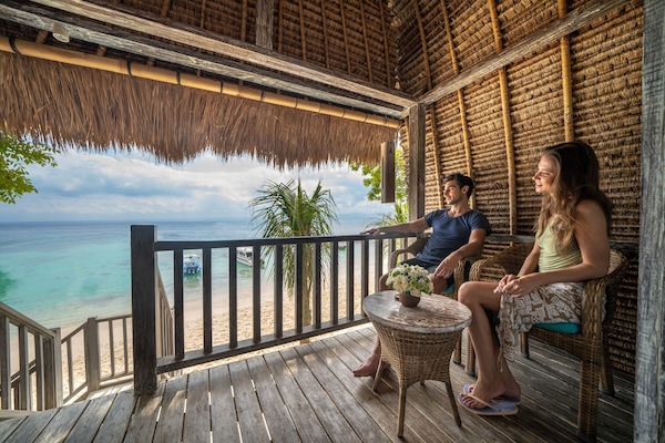 Chambre Deluxe, vue plage, en front de plage | Balcon