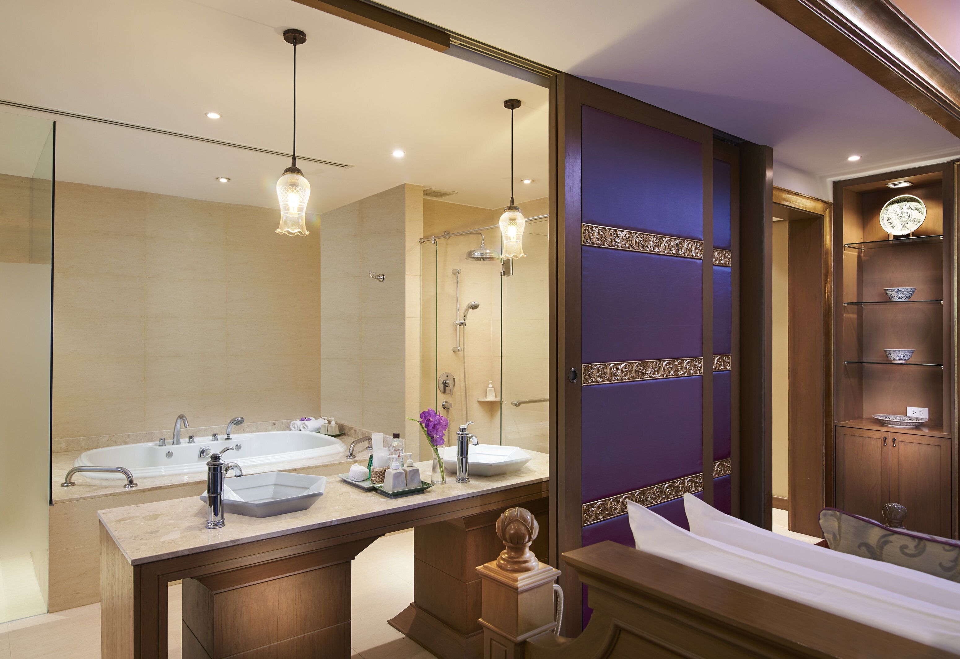 free toiletries, hair dryer, bathrobes, slippers