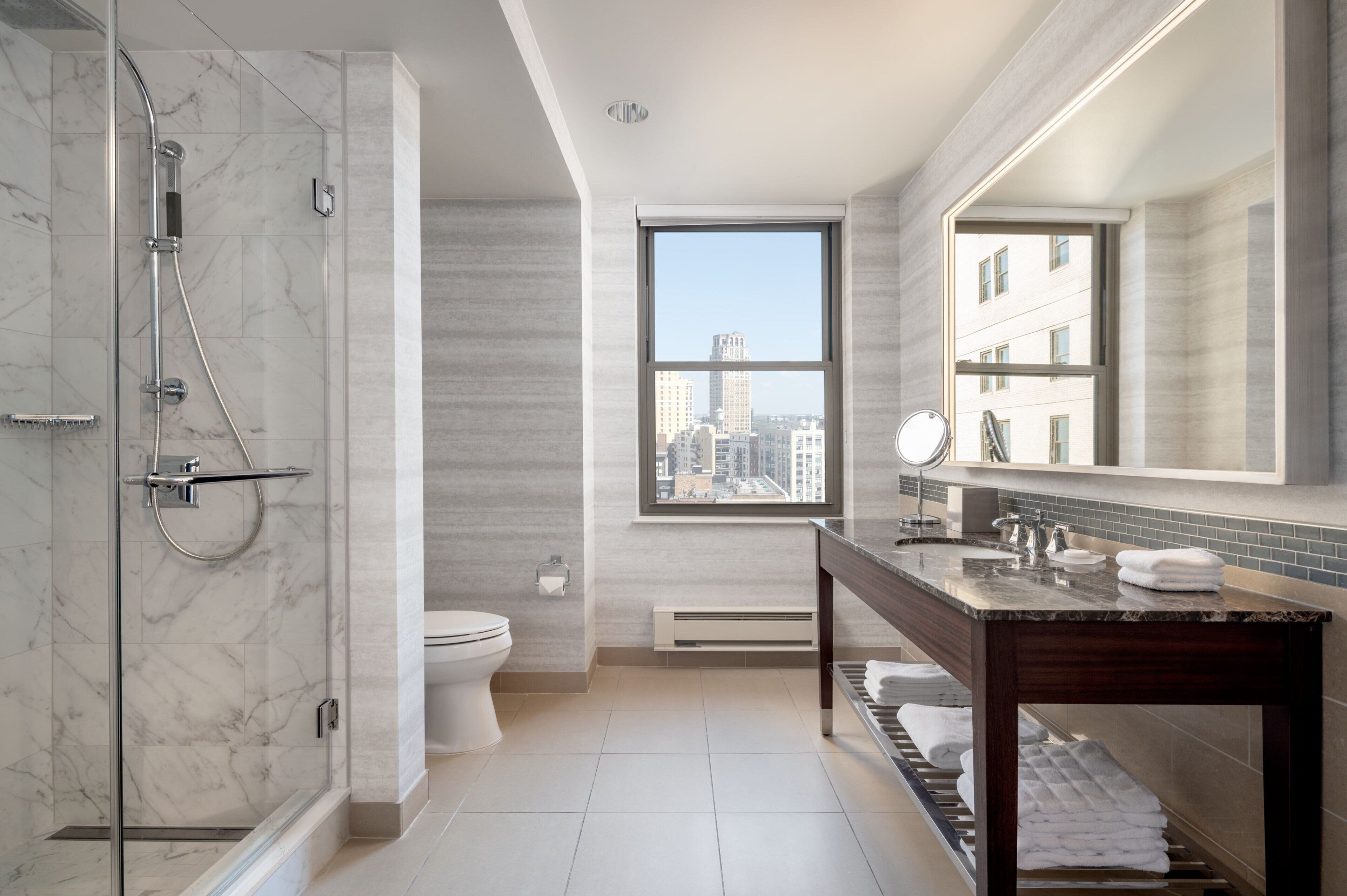 free toiletries, hair dryer, bathrobes, towels