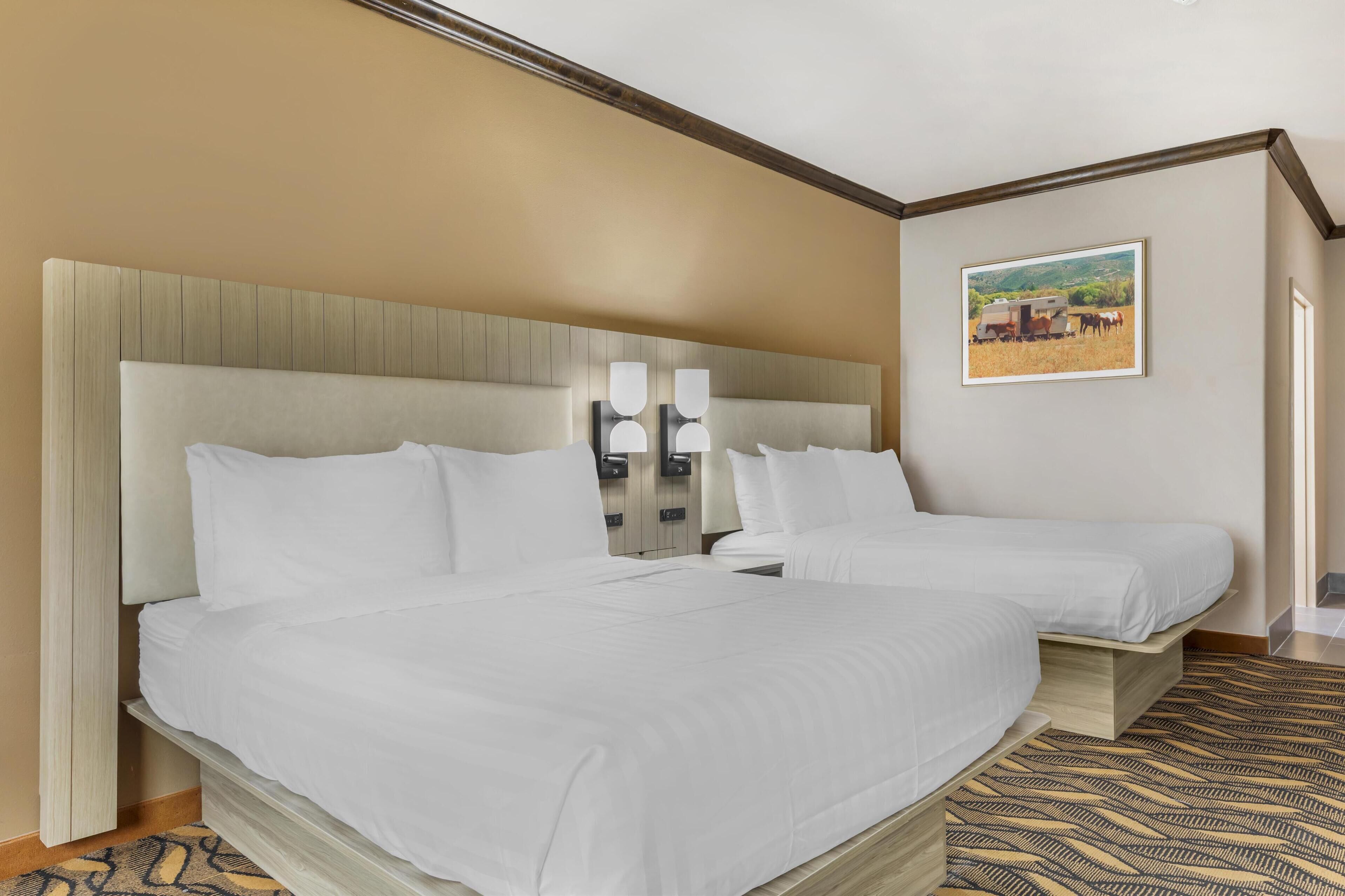 desk, laptop workspace, iron/ironing board, internet