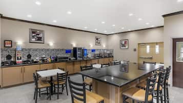 Free daily buffet breakfast