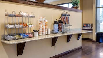 Free daily self-service breakfast