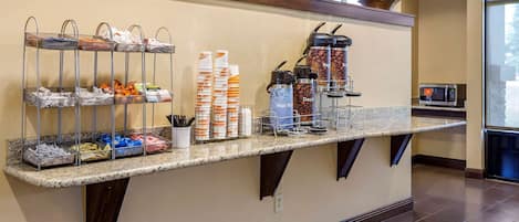 Free daily self-service breakfast