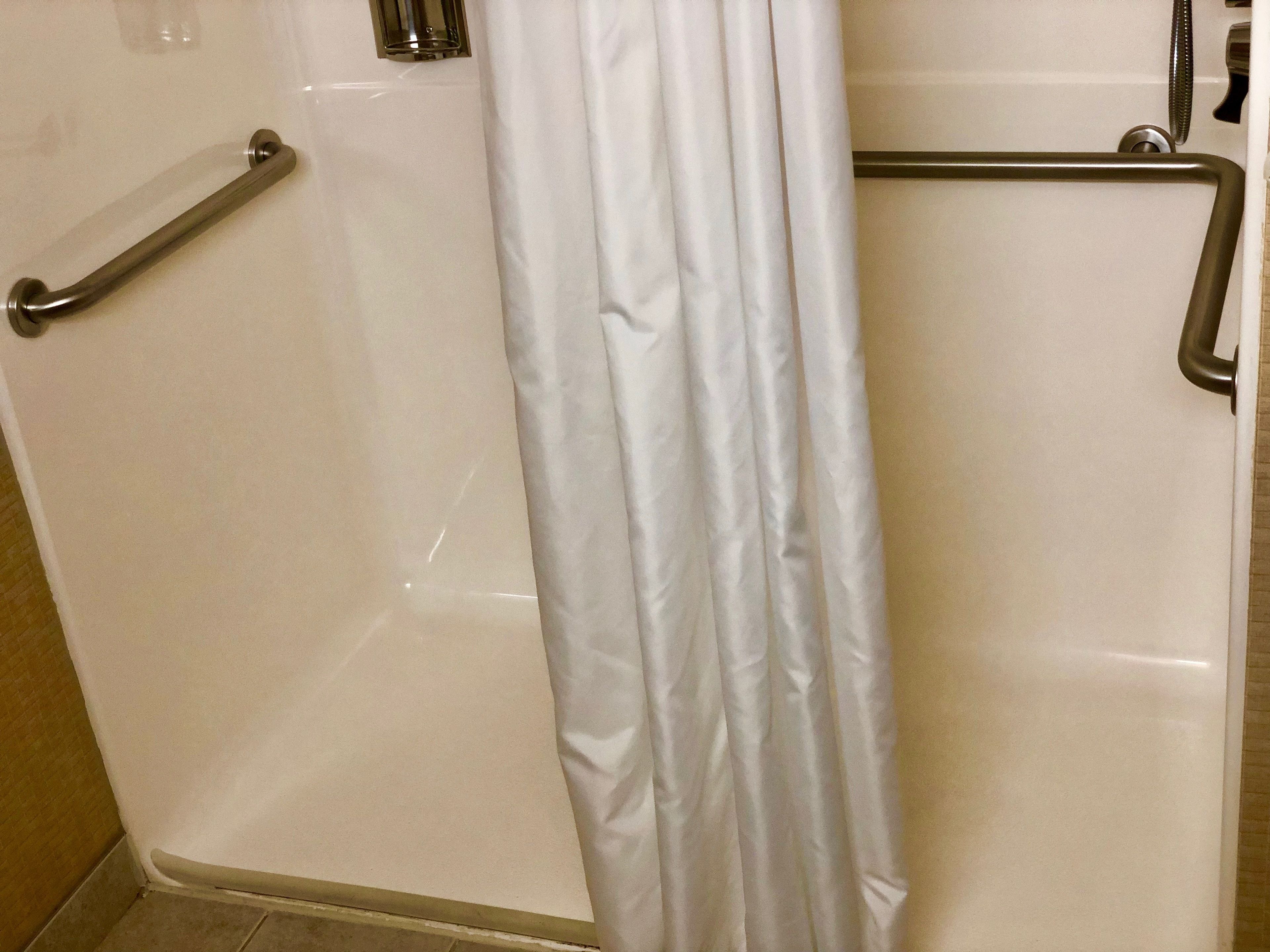 standard room, 2 queen beds, accessible, non smoking | bathroom shower