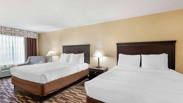 Standard Room, 2 Queen Beds, Non Smoking, Refrigerator & Microwave | Egyptian cotton sheets, premium bedding, pillowtop beds, desk