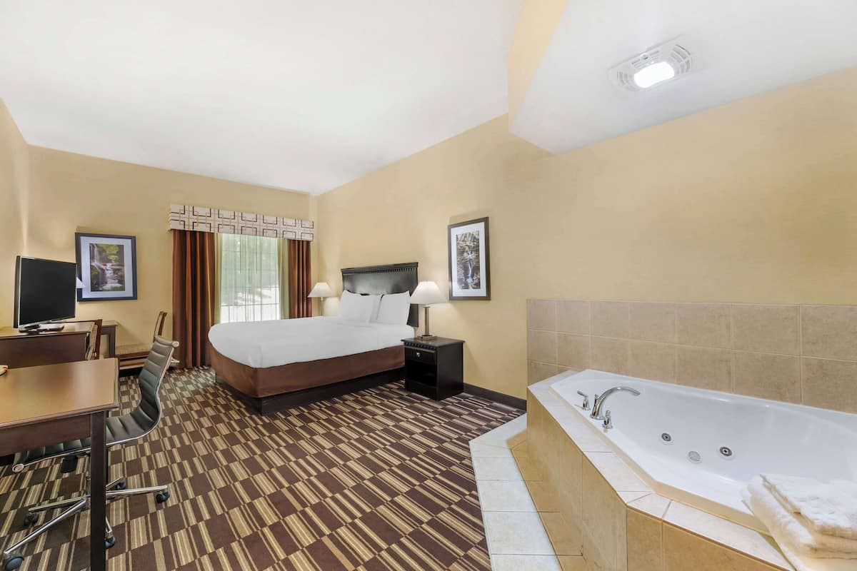 Standard Room, 1 King Bed, Non Smoking, Jetted Tub | Egyptian cotton sheets, premium bedding, pillowtop beds, desk