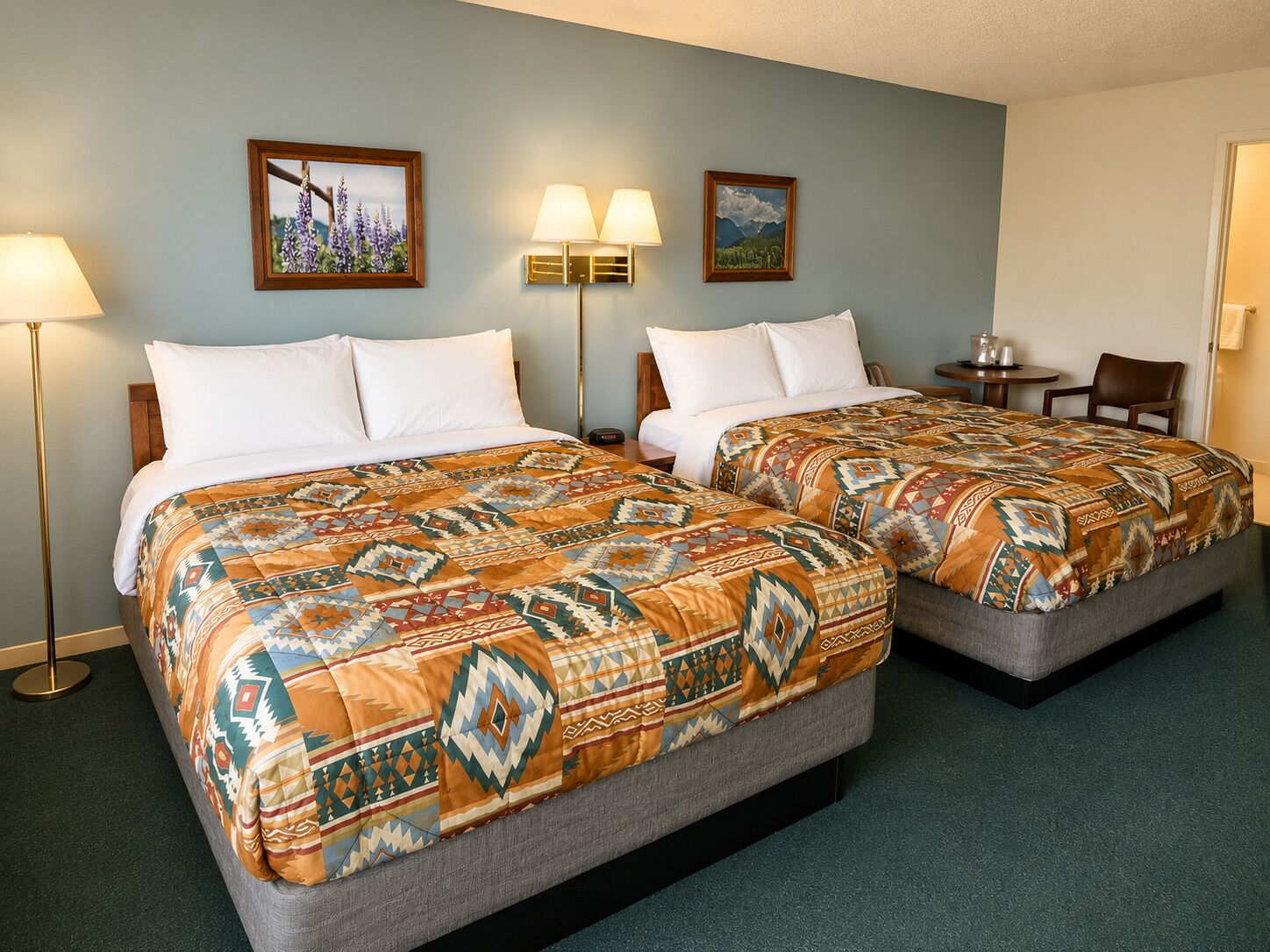 Standard Room, 2 Queen Beds | Blackout drapes, iron/ironing board, free WiFi, bed sheets