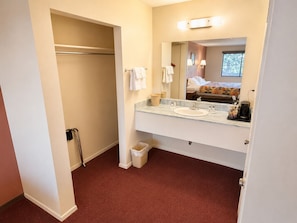 Blackout drapes, iron/ironing board, free WiFi, bed sheets