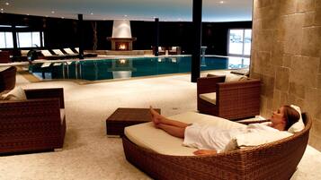 Couples treatment room(s), sauna, hot tub, body treatments, body wraps
