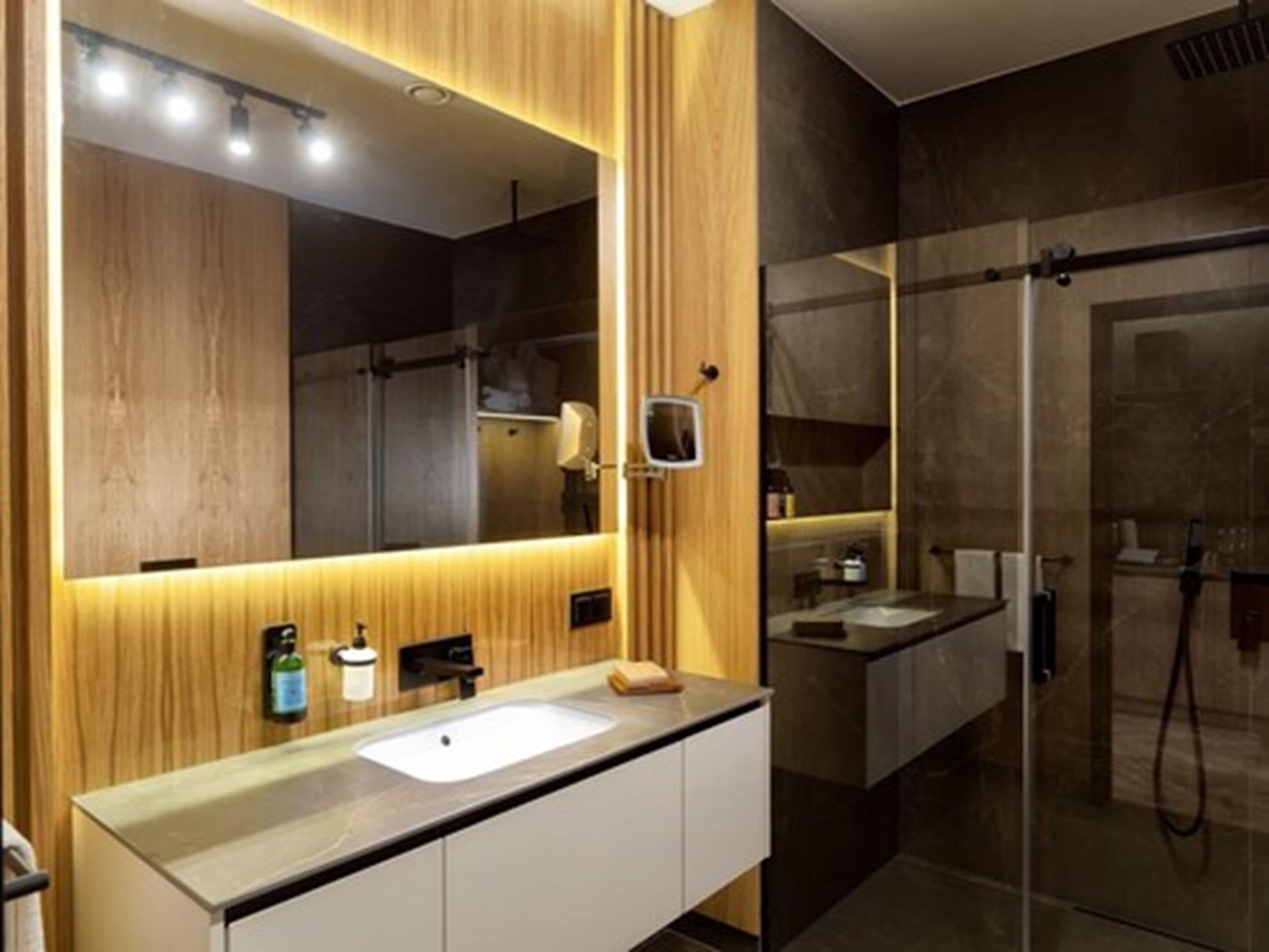 kenzo junior suite | bathroom | designer toiletries, hair dryer, bathrobes, bidet