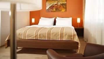 Premium bedding, pillowtop beds, individually decorated, desk