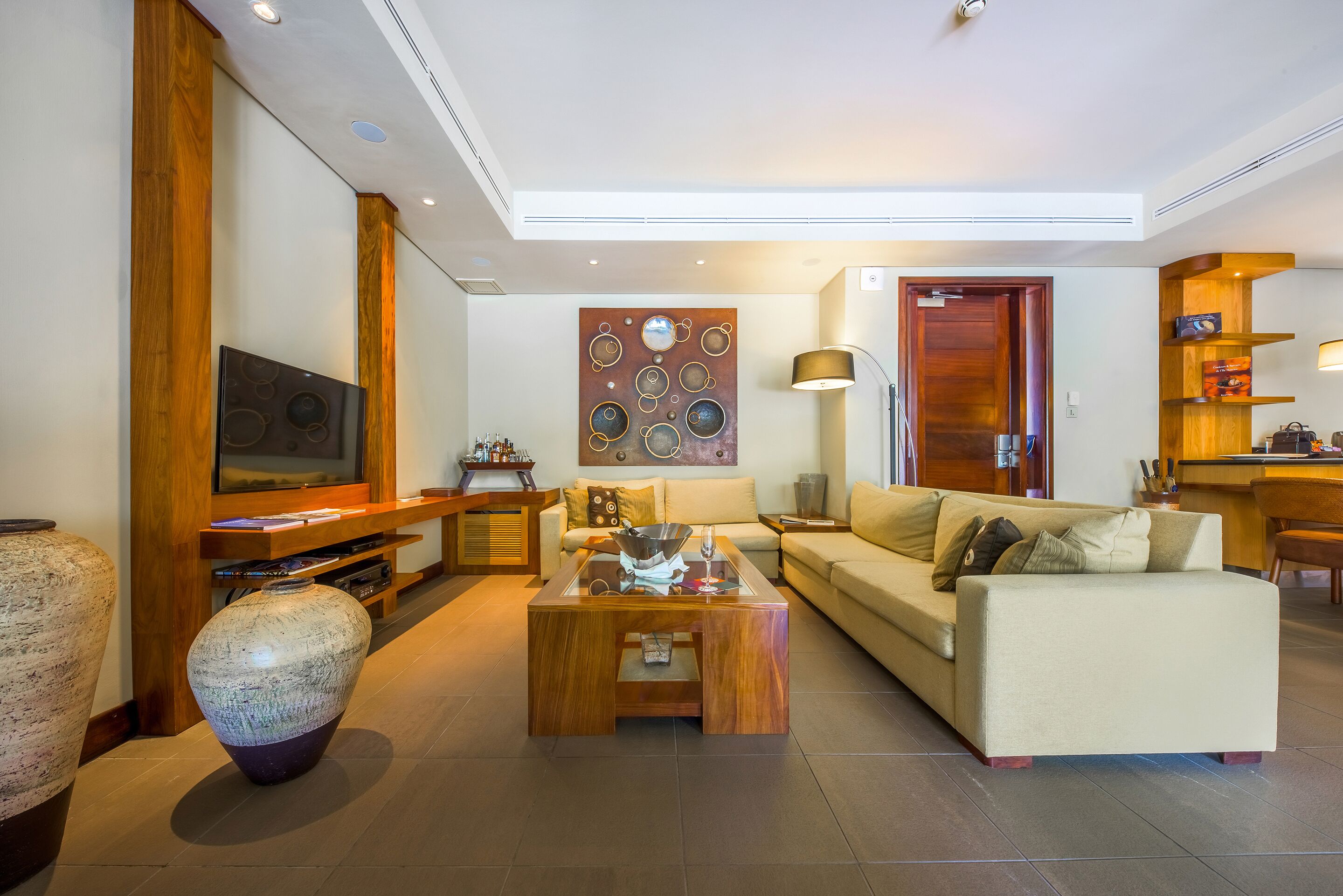three bedroom villa | living area | lcd tv