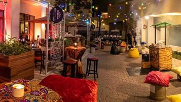 Outdoor banquet area