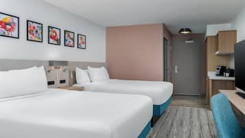 Habitación, 2 camas Queen size | Sábanas de algodón egipcio y ropa de cama hipoalergénica