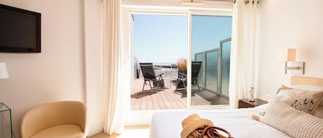 Double or Twin Room, Terrace, Sea View