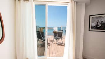 Double or Twin Room, Terrace, Sea View | Premium bedding, minibar, in-room safe, desk