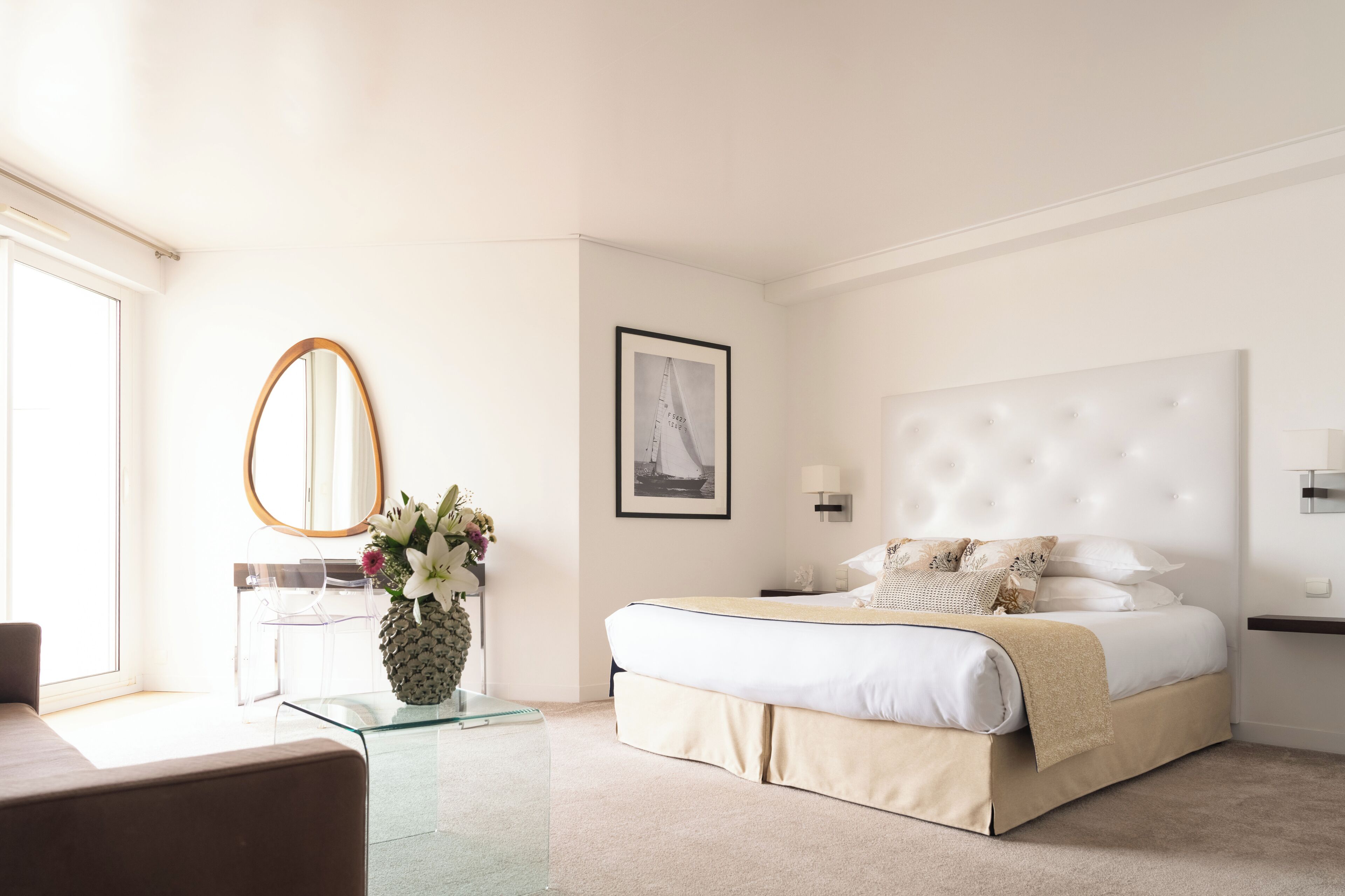 Superior-Dreibettzimmer, Balkon, Meerblick | Hochwertige Bettwaren, Minibar, Zimmersafe, Schreibtisch