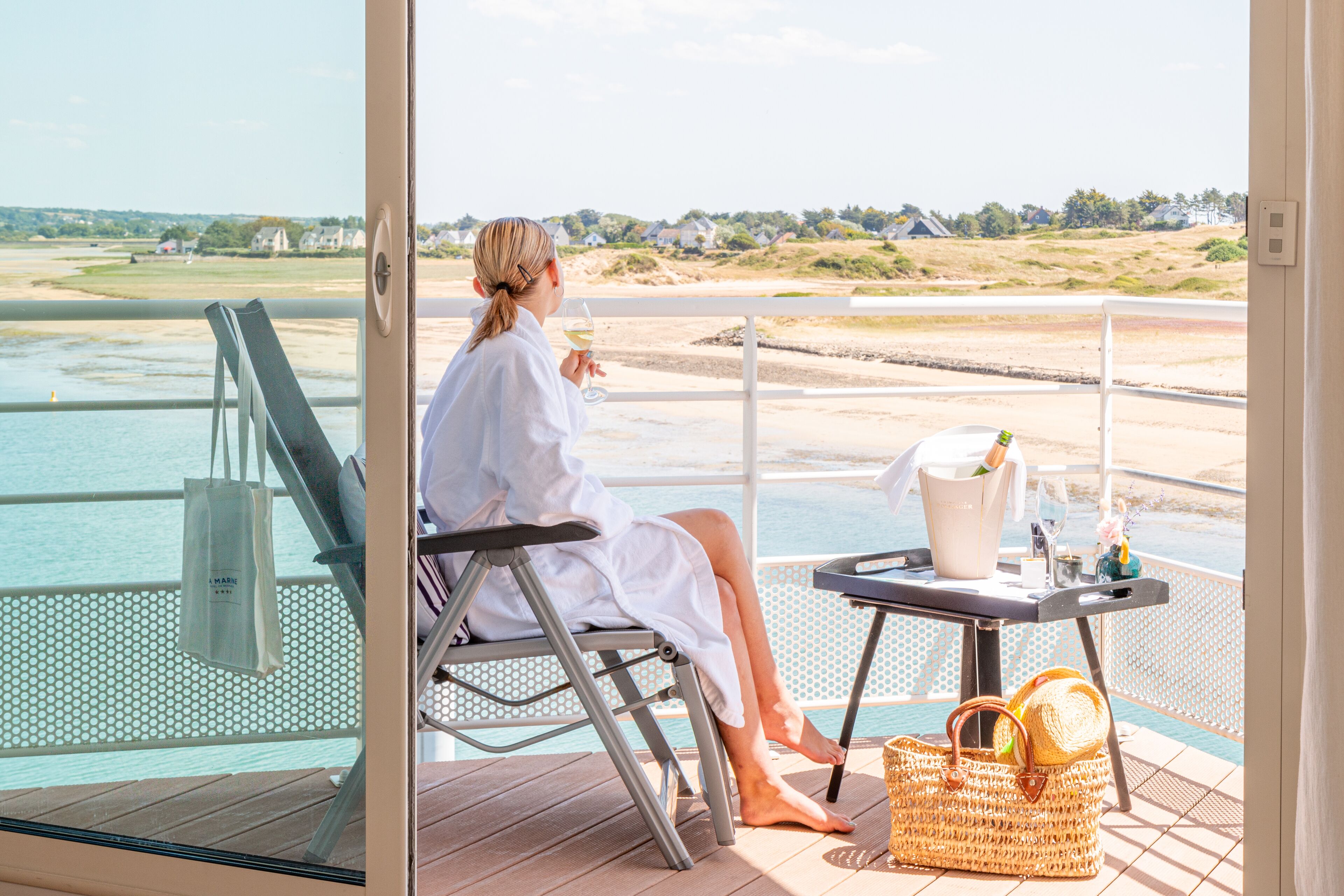 double or twin room, terrace, sea view | terrace/patio