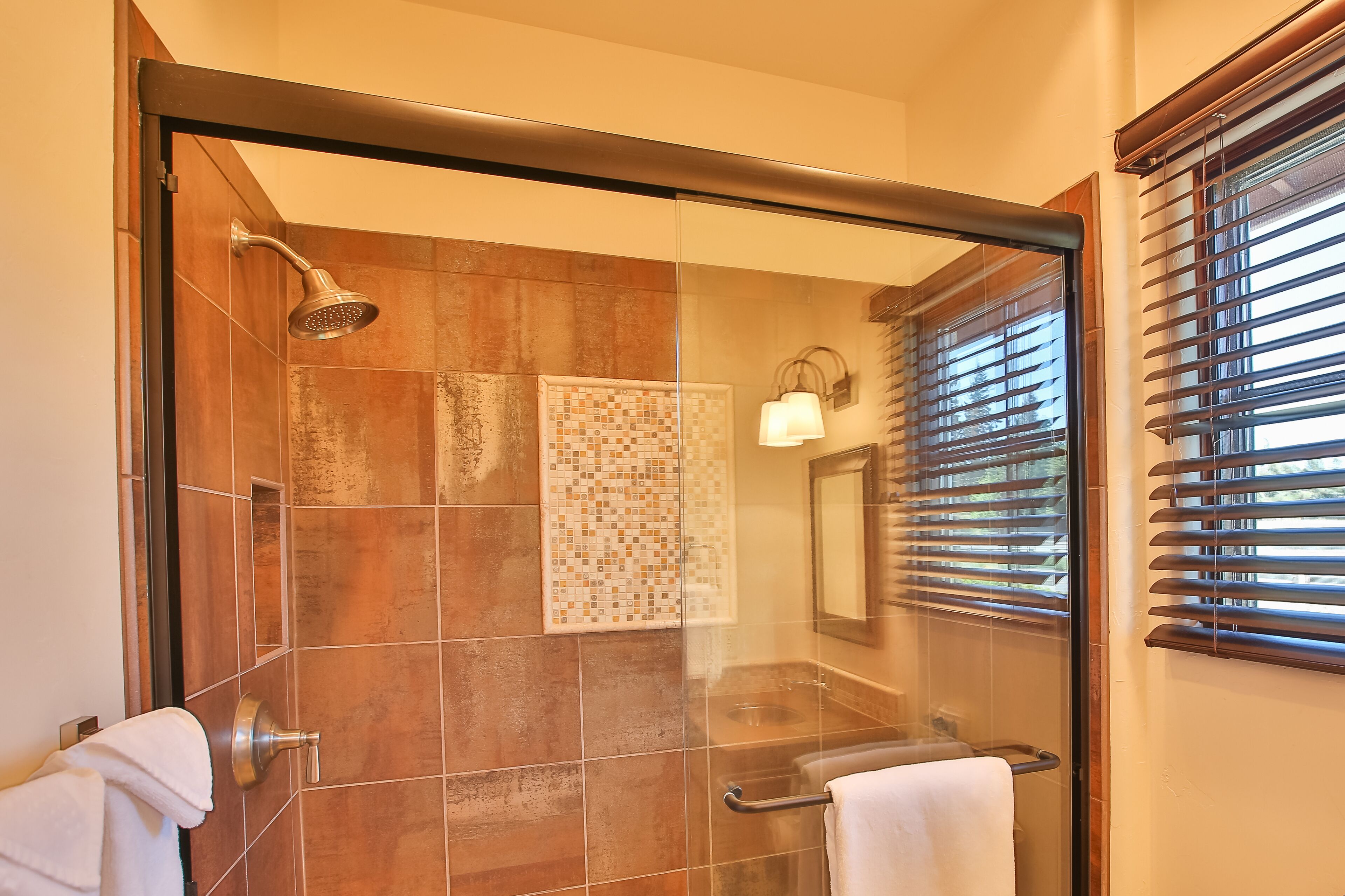 superior room, 1 queen bed with sofa bed (carriage house) | bathroom | shower, rainfall showerhead, designer toiletries, hair dryer