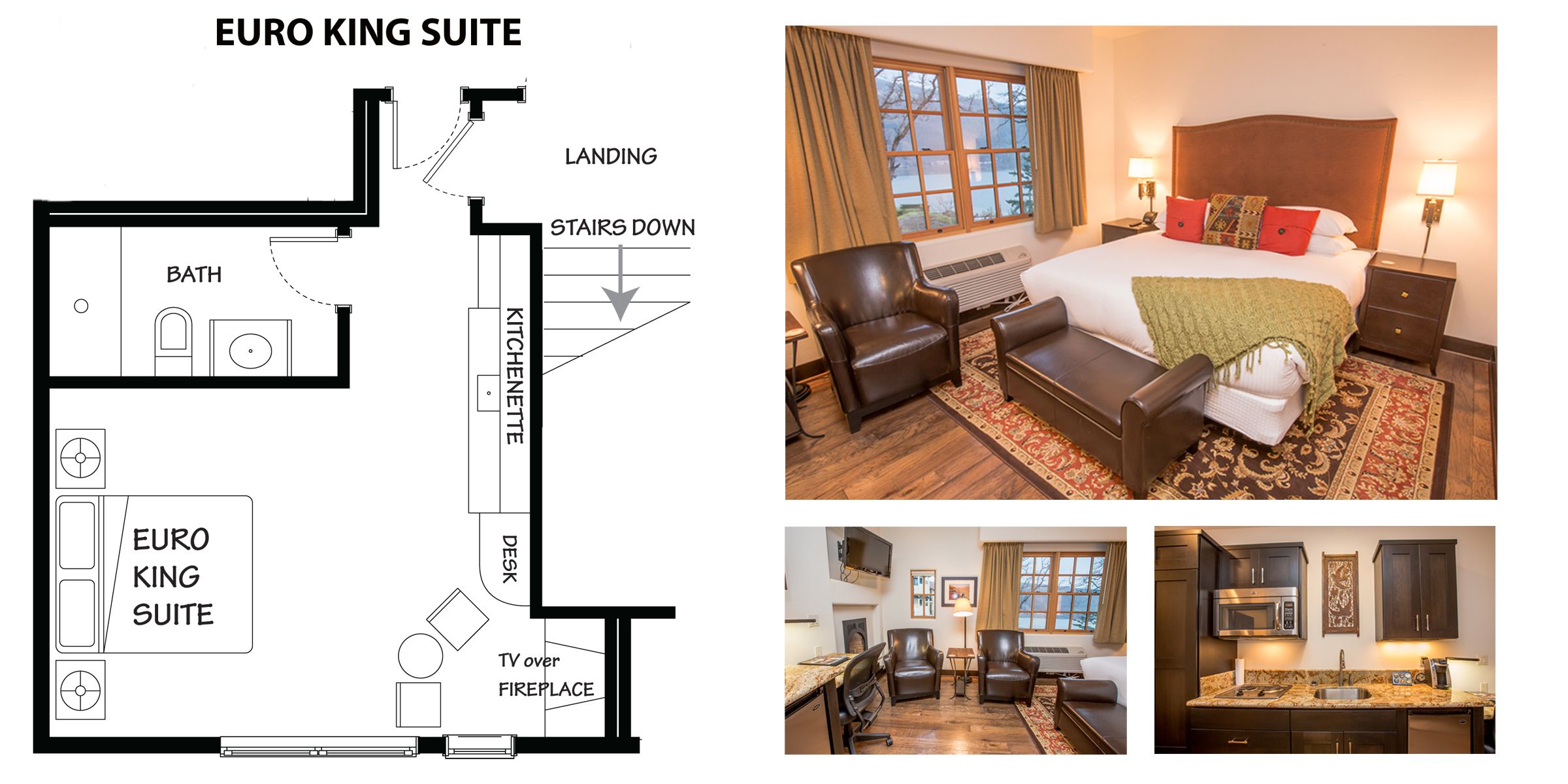 deluxe studio, 1 king bed (euro king studio) | floor plan
