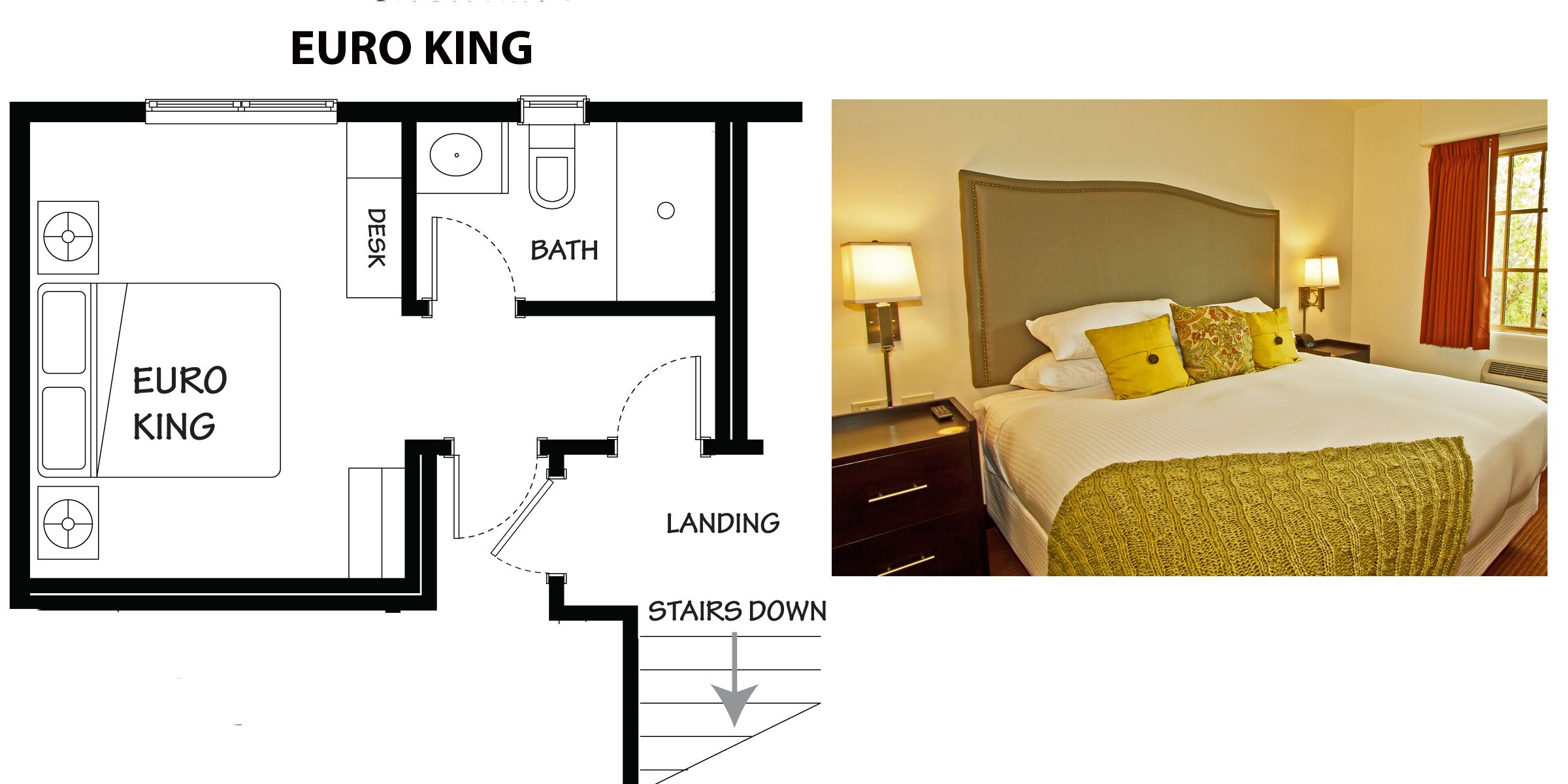 standard room, 1 king bed (euro king room) | premium bedding, pillow-top beds, individually decorated