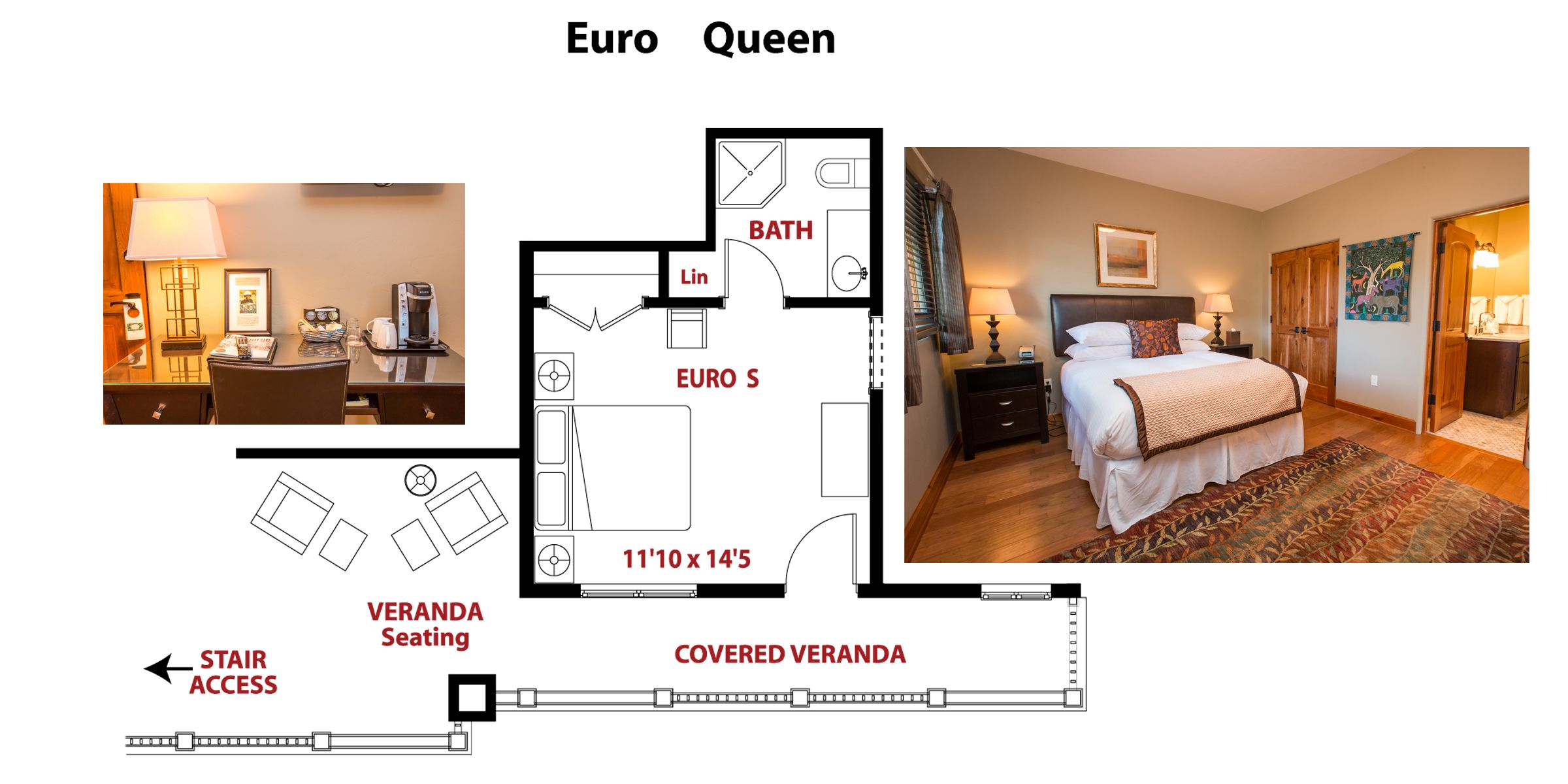 Une chambre d’hôtel comprenant un lit, une table de chevet, une lampe et une salle de bain.