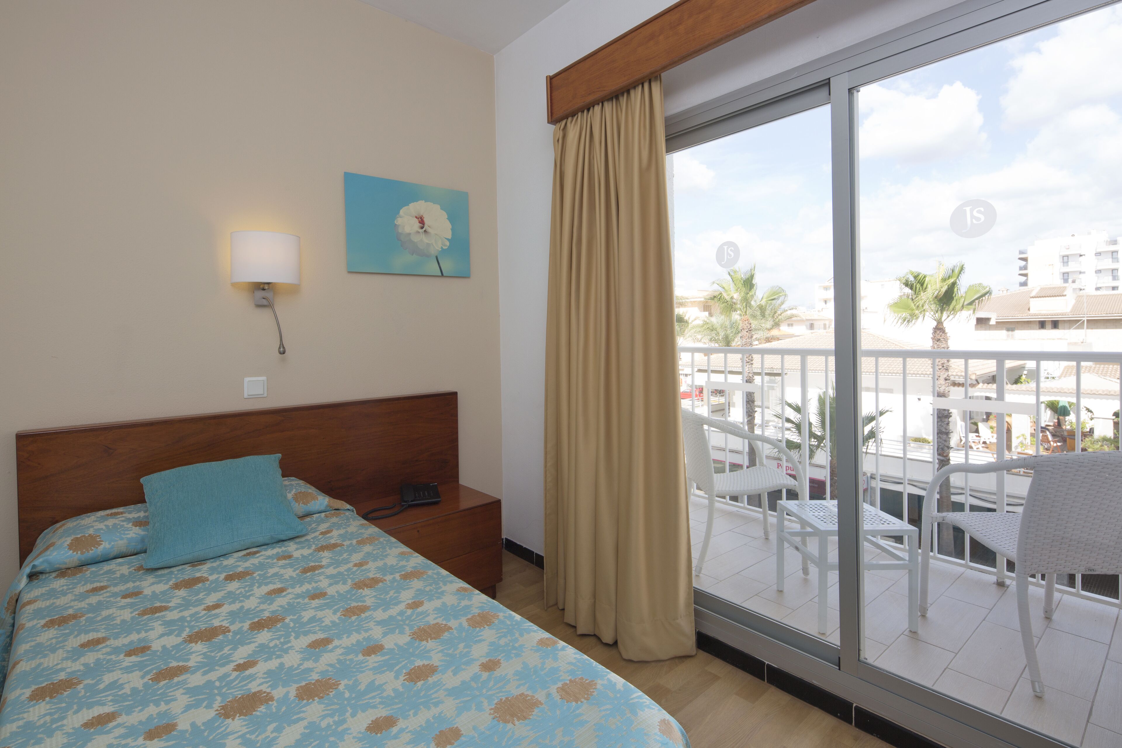 single room, balcony, partial sea view | view from room