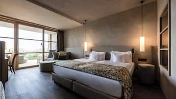 Down comforters, minibar, in-room safe, individually decorated