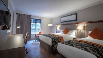 Hypo-allergenic bedding, in-room safe, desk, laptop workspace