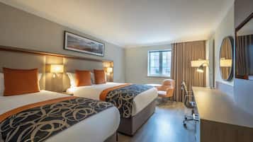 Hypo-allergenic bedding, in-room safe, desk, laptop workspace