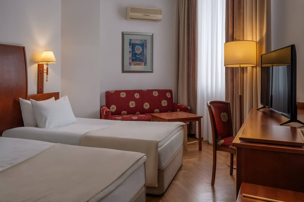 Economy Twin Room | Minibar, in-room safe, desk, soundproofing