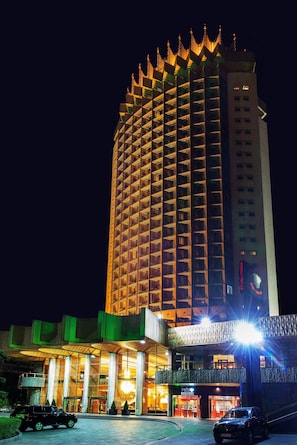 Front of property - evening/night - Hotel Kazakhstan (Almaty)