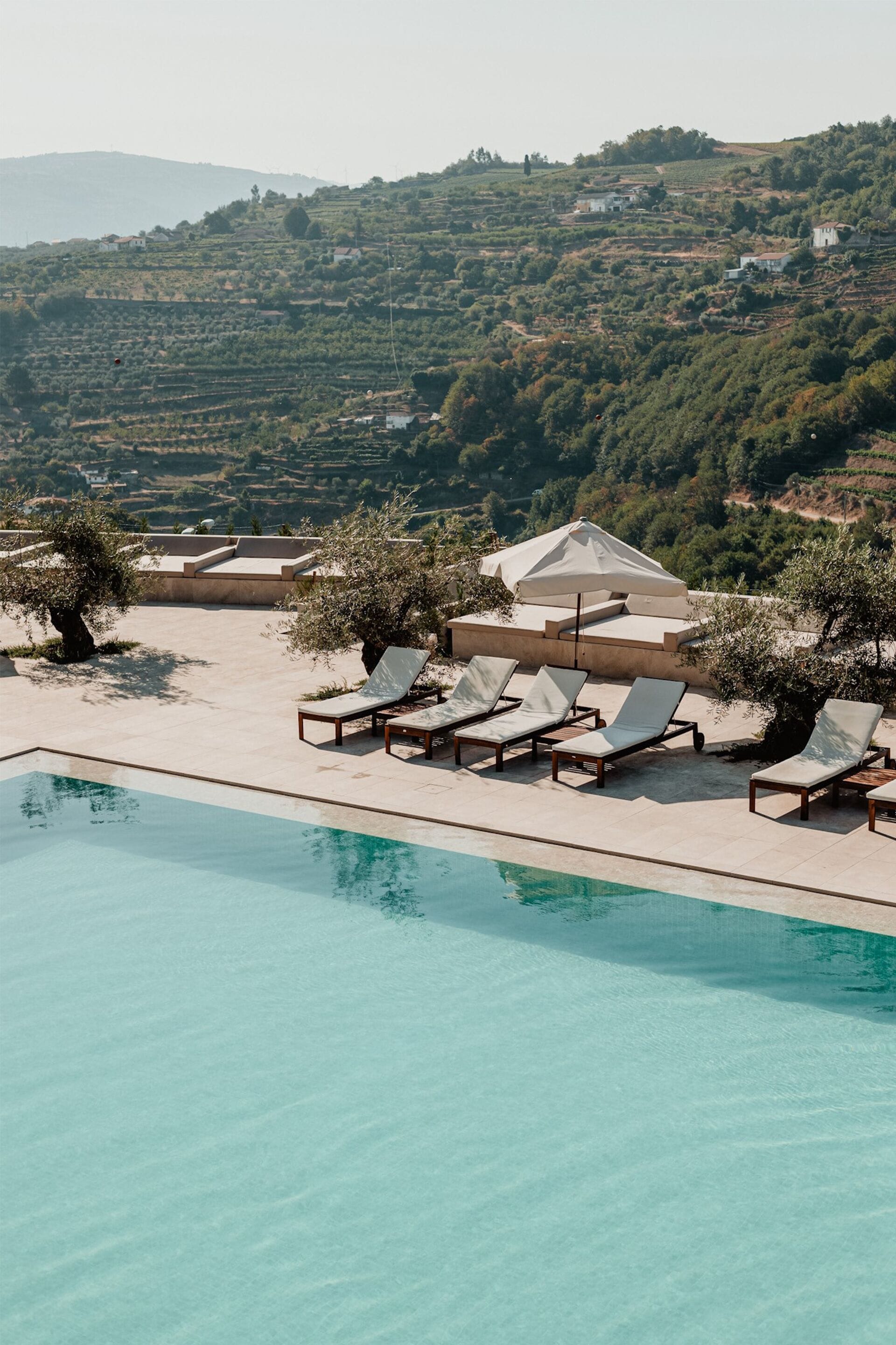 indoor pool, seasonal outdoor pool, pool loungers