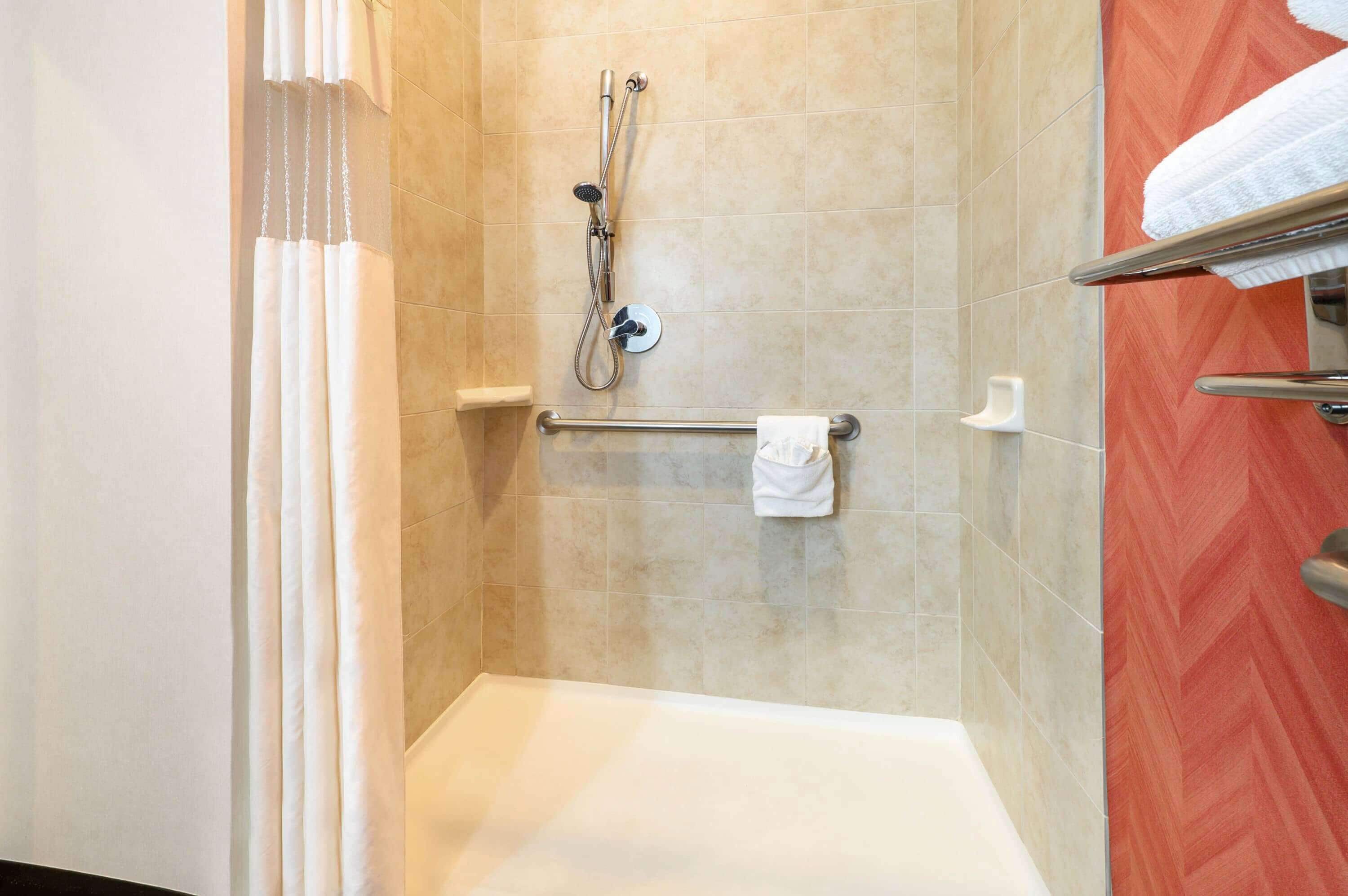 deluxe room, 1 king bed, accessible, non smoking (mobility,hearing,roll-in shower) | bathroom shower