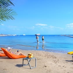 Private beach, sun loungers, beach umbrellas, beach towels