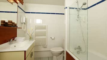 Free toiletries, hair dryer, towels, soap