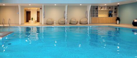 Indoor pool, outdoor pool, open 6:00 AM to 9:00 PM, sun loungers