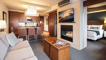 Flachbildfernseher, Kamin, DVD-Player, Fußbodenheizung