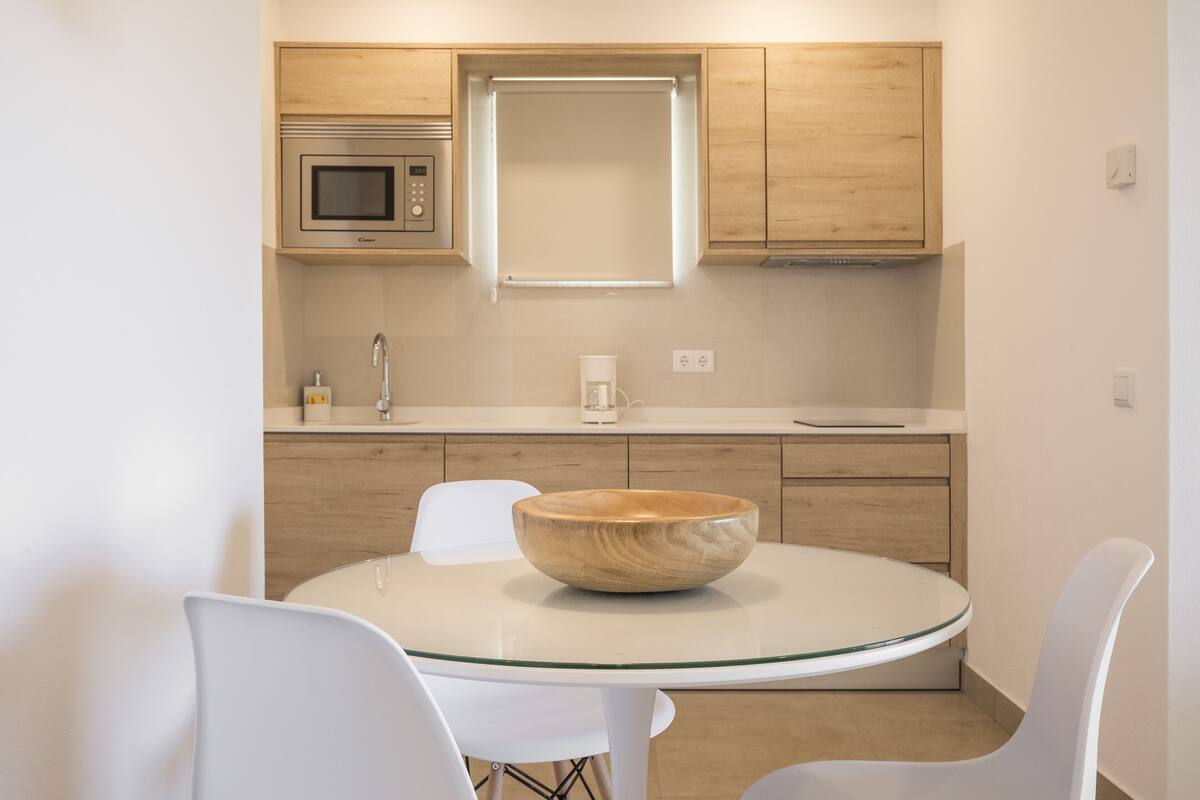 premium apartment, 1 bedroom, beach view, sea facing | private kitchenette | fridge, microwave, stovetop, coffee/tea maker