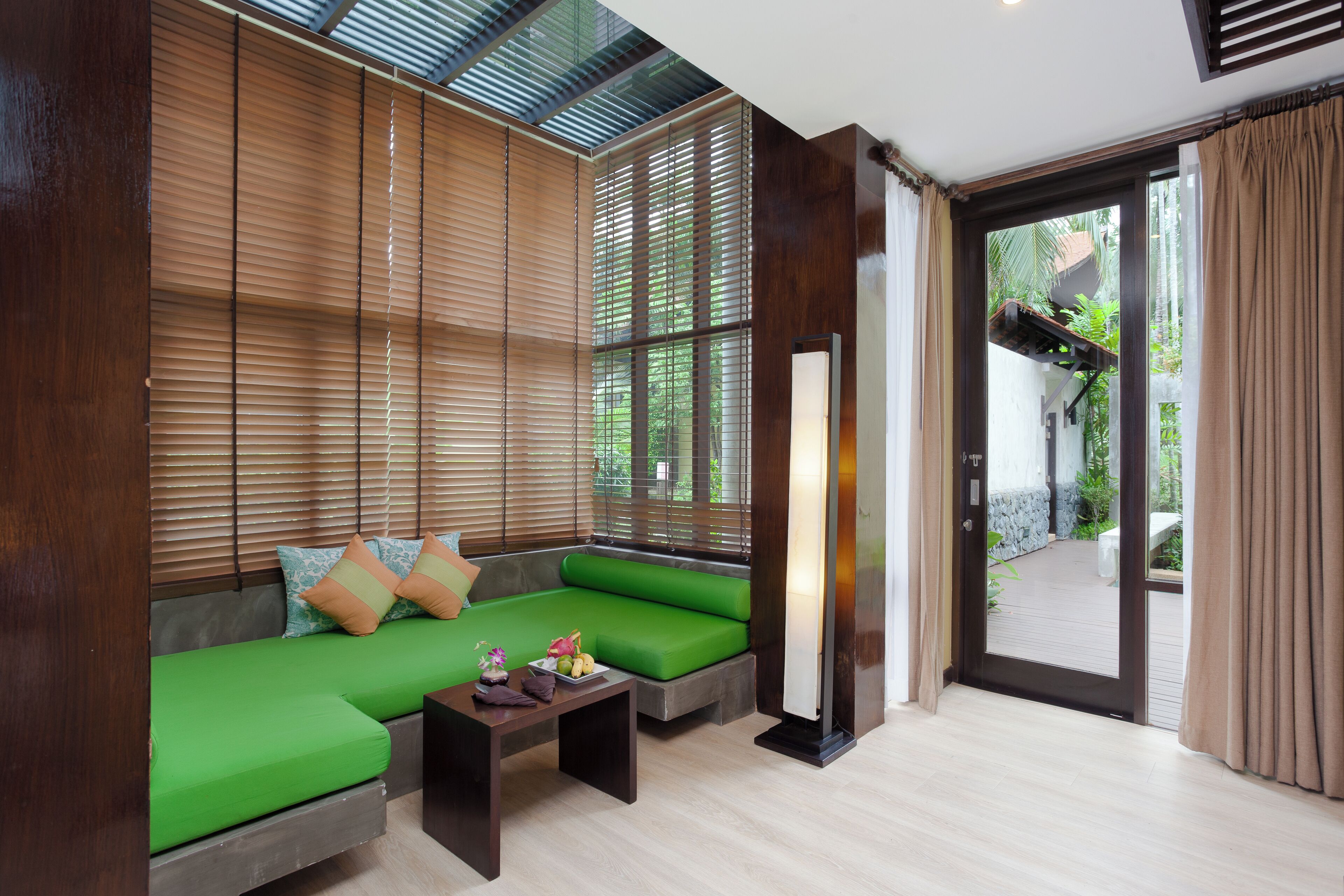 villa, beachfront | living area | tv, dvd player