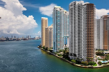 Hotel room view looking out at Kimpton EPIC Hotel by IHG