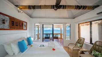 Deluxe Oceanview Bure | In-room safe, individually decorated, individually furnished, bed sheets