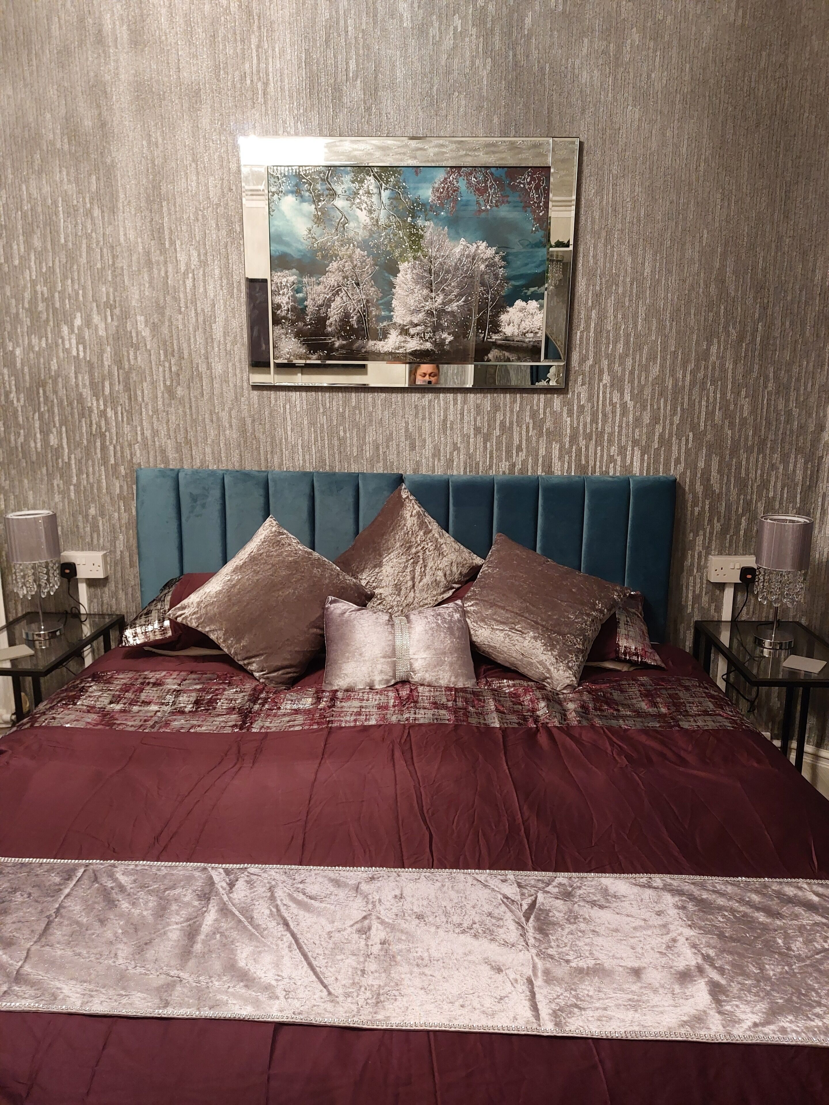 room 3 | laptop workspace, blackout curtains, iron/ironing board, travel cot